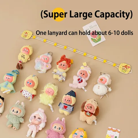 Felt Plush Toy Storage Hanging Rope Wall Mounted Doll Display Organizer For Plushies Blind Box Figures Cute Home Decor Doll Skewer