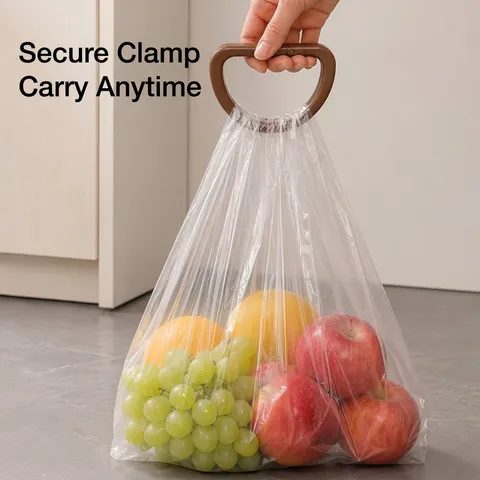 Soporte para Bolsas de Compra de Plástico ABS Mango de Transporte Ergonómico para Ahorro de Esfuerzo Con Hebilla de Resorte