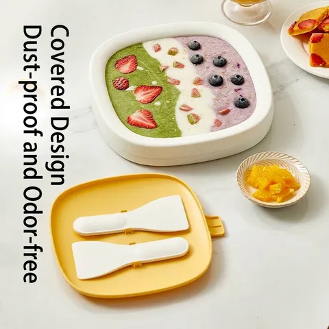 Machine à Glace Roulée Manuelle Plateau en Acier Inoxydable 316L Yaourt Frit Refroidissement Rapide Non Électrique DIY Outil Dessert Avec Spatules Cadeau Enfant