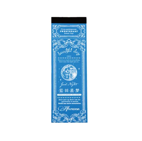 Tarjetas de Papel de Material Decorativo Estilo Sal Retro Para Scrapbooking Serie Yuanchen Island Tarjetas de Papel de Escritura Estampadas Para Suministros de Diario DIY