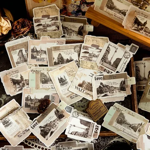 Vintage Scrapbooking Materiaal Papier Pakket 30 Vellen Retro Ephemera Pak Voor Hand Account Journaling DIY Decoratieve Stickers Papier