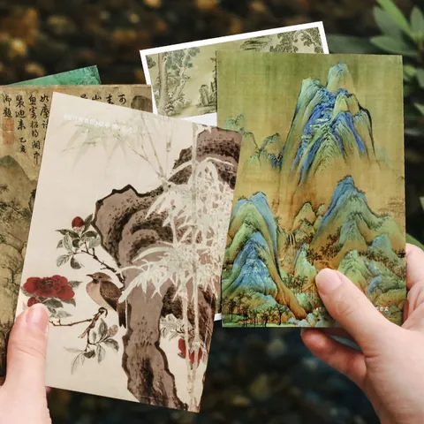 Chinese Style Calligraphy Famous Painting Journal Sticker Book For Scrapbooking DIY Deco Traditional Art Decoration