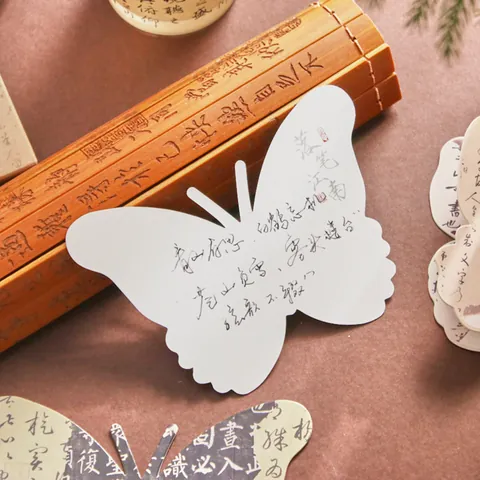 Schmetterling Postkarten Chinesische Tusche Landschaft Kalligraphie Dekorkarten Handkonto Material Vintage Karton Schreibwaren Box-Set