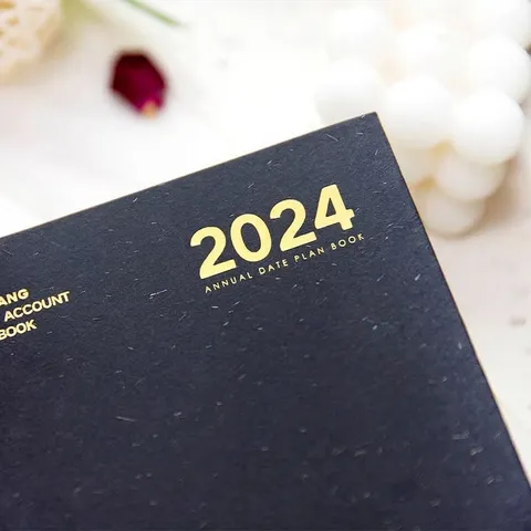 2024 Dagelijkse Planner Notitieboekje Efficiëntie Tijdbeheer Boek Minimalistisch Papier Hardcover Dagboek Voor Studenten Kantoor