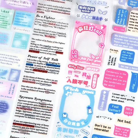 Vintage Literarisch PET Deko Band Transparent Hintergrund Englisch Filmzitate Journal Hintergrund打底 Band Scrapbooking Aufkleber
