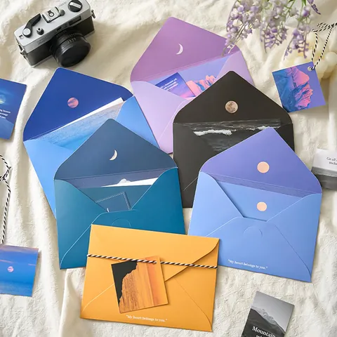 Landschaft Papier Umschlag Und Briefkopf Kollektion Ästhetik INS Stil Scrapbook Material Künstlerische Schreibwaren Kit Für Studenten Geschenk