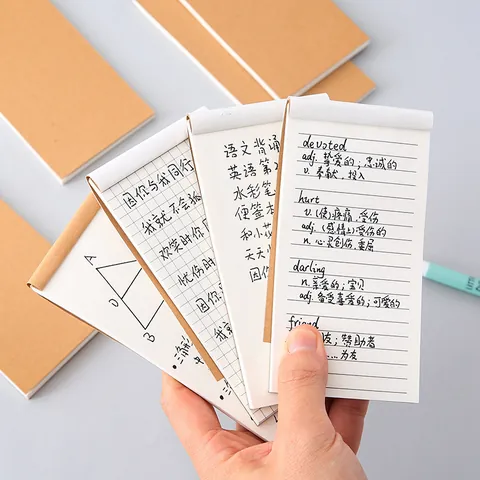 Mini Bloc de Notas Portátil Desprendible Creativo Papel Kraft Planificador Lista de Tareas Papelería Escolar Oficina