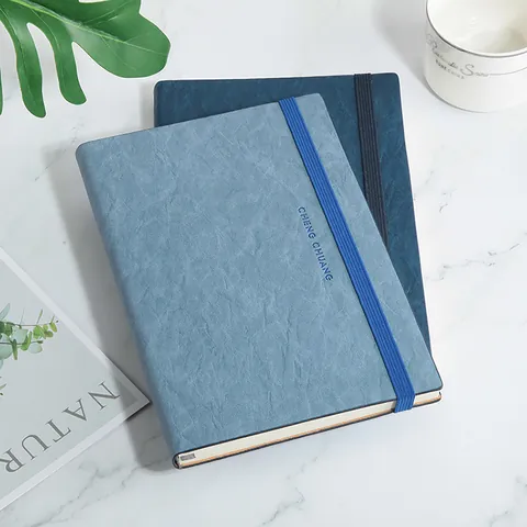 Cuaderno de Negocios A5 Minimalista de Polipiel Con Banda Elástica Color Sólido Diario Personal Bloc de Notas Memo Diario Para Suministros de Oficina Escuela