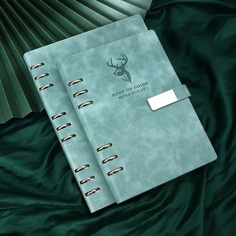 Cuaderno de Hojas Sueltas Profesional A5 B5 Recargable de Cuero de PU Diario de Negocios Planificador Diario Con Cierre Magnético Carpeta de 6 Anillas