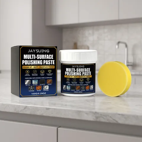 Multi Purpose Polishing Paste For Household Cleaning Renovation Metal Glass Wood Surface Polisher With Cleaning Sponge Set