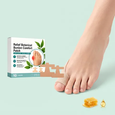 Bunion Comfort Patch Botanical Relief Foot Care Pad Big Toe Straightener Alignment Support Breathable Adhesive Skin Friendly Patch