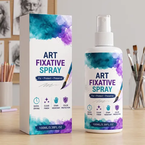 Professional Art Fixative Spray Quick-Drying Clear Finish For Sketch Charcoal Pastel Pencil Oil Painting Artworks Protection