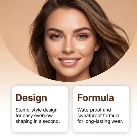 Natürliches Puder Augenbrauenstempel Puder Set Langanhaltendes Wasserdichtes Augenbrauen Formgebendes Kit Für Damen Kosmetik Gesicht Make-up