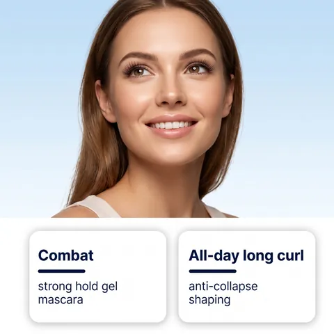 Zephoco Blau Mascara Wasserdicht Langanhaltend Schwung Wischfest Augen Make Up Für Damen Kosmetik Schönheitsprodukt Geschenk