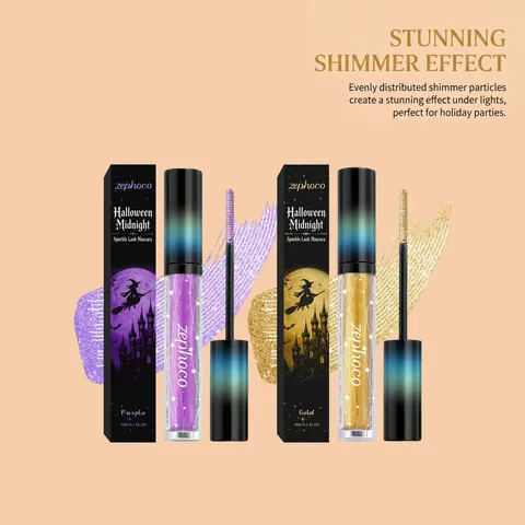 Glitter Mascara Halloween Midnight Sparkle Liquid Eyelash Extension Long Lasting Waterproof Eye Makeup For Women