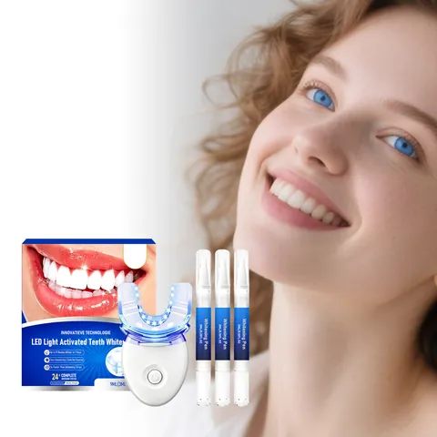 Professional Teeth Whitening Kit With LED Accelerator Light And Whitening Gel Pens Home Oral Care Brightening System For Adults