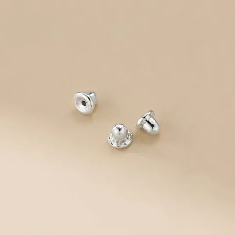 Hochglanzpolierte 925 Sterlingsilber Bullet Ohrring-Rücken Sicherungsstopper Ersatz Ohrringmuttern Schmuckherstellung Zubehör Für Damen Herren