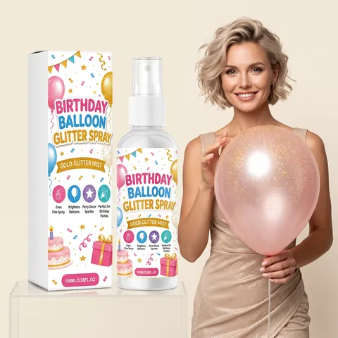 Spray Pailleté pour Ballons d'Anniversaire Brume de Paillettes Dorées pour Décoration de Fête Haute Brillance Couverture Uniforme Séchage Rapide Articles de Fête