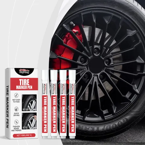 RayHong Pennarello per Pneumatici Auto Impermeabile a Base d'Olio Penna a Vernice Bianca per Fai da Te Graffiti Verniciatura Marker