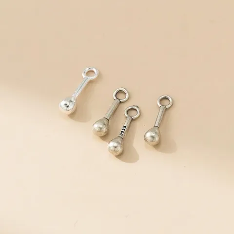 Vintage 925 Sterling Silver Matchstick Pendant Oxidized Thai Silver Charm For DIY Bracelet Necklace Making Jewelry Findings