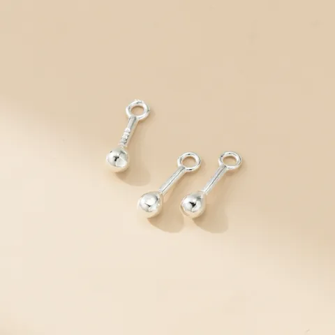Vintage 925 Sterling Silver Matchstick Pendant Oxidized Thai Silver Charm For DIY Bracelet Necklace Making Jewelry Findings