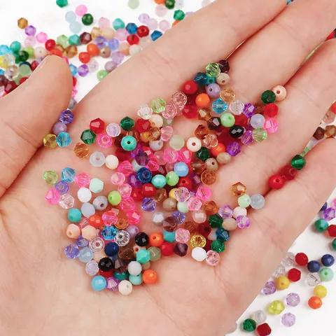 Facettierte Glas Bicone Perlen Mehrfarbig DIY Schmuckherstellung Lose Perlen Material