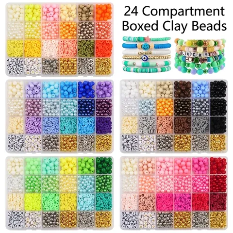Acryl CCB Perlen DIY Schmuckherstellung Set Abstandshalter Alphabet Perlen Halloween Weihnachten Polymer Ton Perlen Mit Box