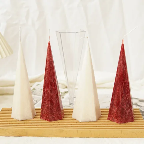 Hexagonal Pyramid Candle Mold DIY Geometric Pointed Cone Polycarbonate Acrylic Aromatherapy Candle Mold For Nordic Home Decor