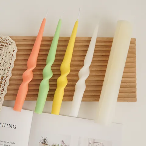 Molde de Silicona para Velas de Aromaterapia DIY Molde de Silicona con Forma de Columna en Espiral Retorcida para Manualidades de Resina Hechas a Mano