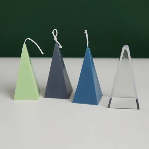 DIY Pyramid Candle Plastic Mold For Candle Making Geometric Aroma Candle Mold Transparent Plastic Pyramid Mold DIY Craft