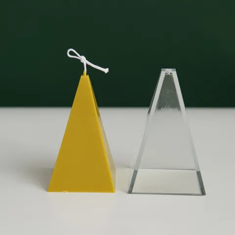 DIY Pyramid Candle Plastic Mold For Candle Making Geometric Aroma Candle Mold Transparent Plastic Pyramid Mold DIY Craft