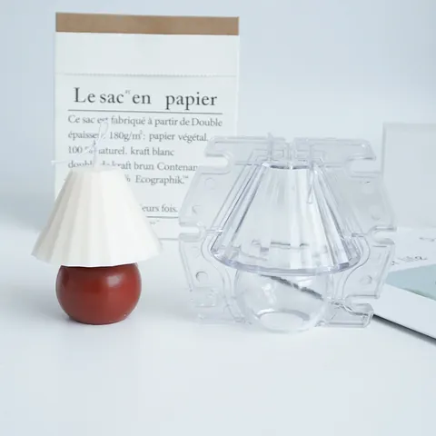 Stampo per Candele a Forma di Lampada da Tavolo Stile INS Coreano Stampo per Candele Aromaterapia Pieghettato per Decorazioni Fai da Te