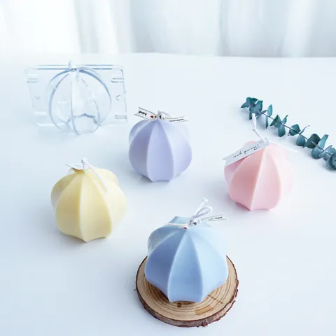 Achteckig Kugelförmig Kunststoff DIY Handgemacht Geometrisch Kerzenherstellung Werkzeuge 3D Dekorativ Harz Seife Form Handwerk Geschenk