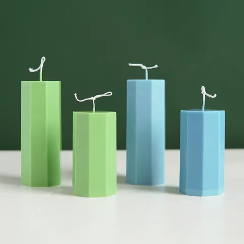 Molde para Velas de Pilar Octogonal Hecho a Mano DIY Columna Geométrica Molde de Plástico Transparente para Suministros de Velas