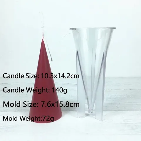 Handmade DIY Scented Candle Molds Korean Style Transparent Plastic PC Mold For Crafting Cylinder Sphere Pyramid Cone Shapes Candle Making