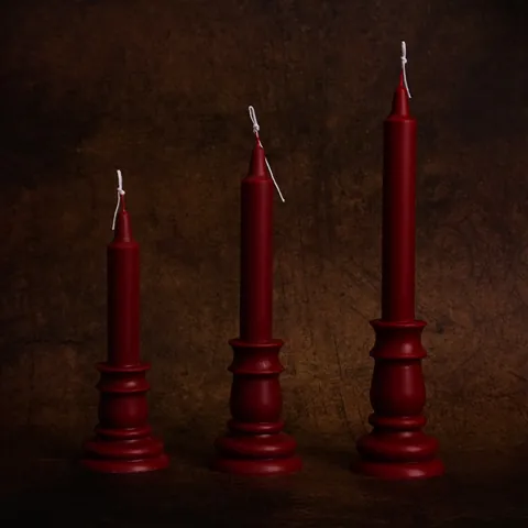 Vintage European Candlestick Candle Mold Transparent PC Plastic DIY Handmade Scented Aromatherapy Long Pillar Candle Molds For Home Decor