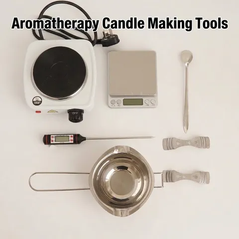 Professional DIY Candle Making Kit Electric Wax Melting Pot Heater With Thermometer And Digital Scale Tools