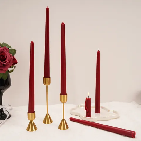 Elegant Long Taper Candles Soy Wax Blend Smokeless Candles For Wedding Banquet Birthday Dinner Home Decor