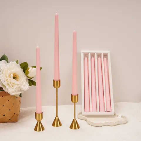 Elegant Long Taper Candles Soy Wax Blend Smokeless Candles For Wedding Banquet Birthday Dinner Home Decor