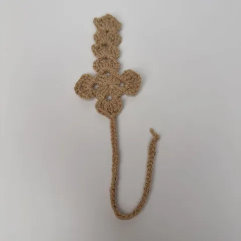 Handgemaakte Gehaakte 3D Kruis Bladwijzer Tasbedeltje Gordijnophouder Katoenen Draad Handgeweven Kruis Hanger Religieus Cadeau