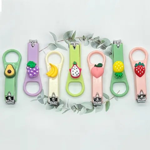 Tagliaunghie Cartone Animato Frutta Animale per Bambini Adulti Anti-Schizzo in Acciaio Inox Strumento Manicure Portatile