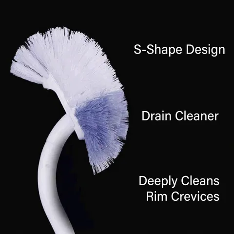 Scopino per Gabinetto a S Con Manico Lungo Pulizia Profonda Scrubber per Bagno Plastica ABS Resistente Strumento di Pulizia Casa