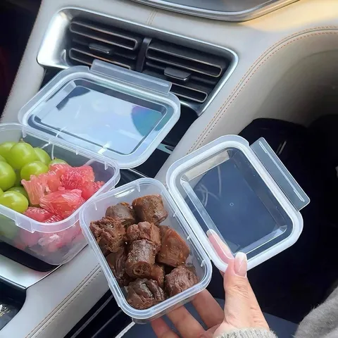 Refrigerator Food Storage Box Sealed Microwavable PP Plastic Fresh Keeping Container For Fruit Meal Portable Kitchen Lunch Box