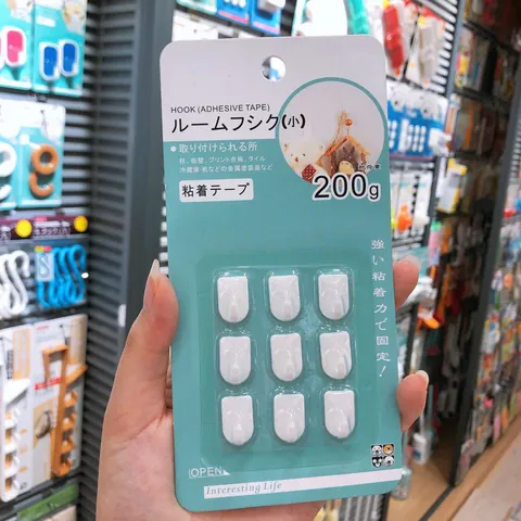 Japanese Style Mini Plastic Adhesive Hooks No-Drill Small Wall Hooks For Key Jewelry Bathroom Kitchen Storage Organization
