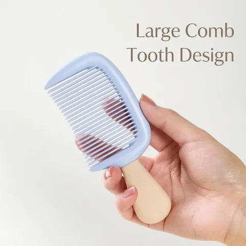 Cute Ice Cream Shape Hair Comb For Kids Women Portable Anti-Static Wide Tooth Plastic Pocket Comb Travel Hair Styling Tool