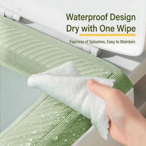 Wasserdichte EVA WC-Sitzbezug Weich Waschbar Badezimmer Toilettensitzpad Mit Griff Universell Für O V U Quadratische Toiletten