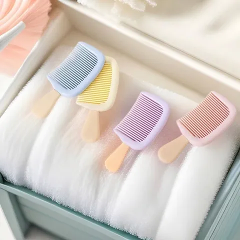 Mini Ice Cream Hair Comb Wide Tooth Portable Hairbrush For Kids Students Macaron Color Anti-Static Detangling Pocket Comb Beauty Tool