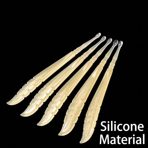 Soft Silicone Feather Shape Ear Wax Removal Tool Semi-transparent Ear Spoon Cleaner For Kids And Adults Gentle Flexible Daily Ear Care Tool