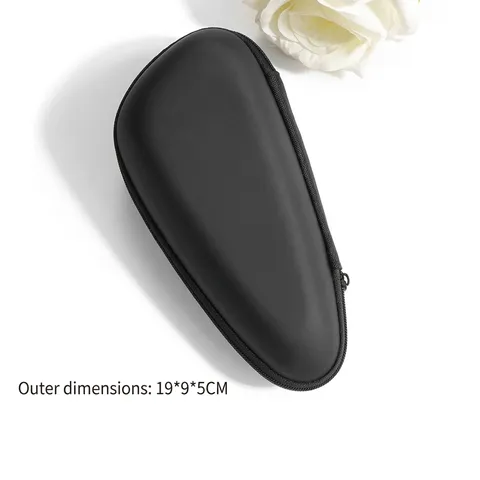 Universal Portable Electric Shaver Storage Bag Hard EVA Shockproof Razor Carrying Case Solid Color Protective Travel Organizer Pouch Black