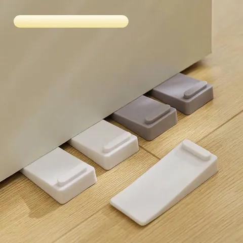 Modern Minimalist PVC Wedge Door Stopper Transparent Anti Slip Finger Guard Door Block Protect Guard For Home Bedroom Office Decor